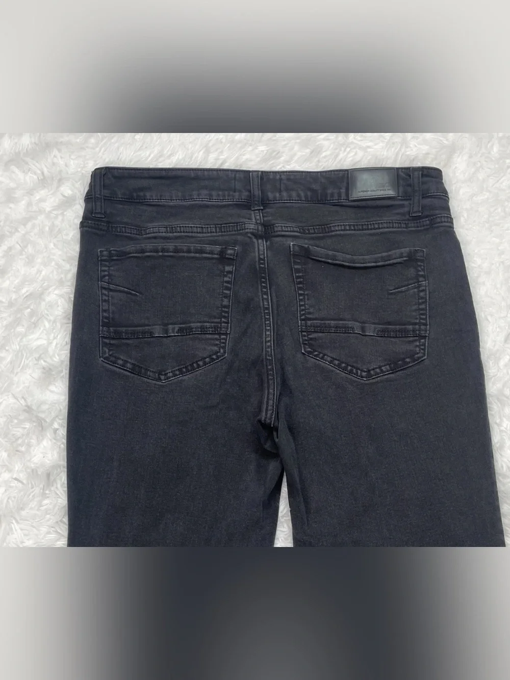 BKE Payton Bootcut Jeans Womens Size 31x31 Black Denim Stretch Buckle Mid Rise